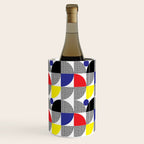 Textured Mid-century Circles 5 - Red, Blue, Yellow On White Wine Chiller Gallery Image 3