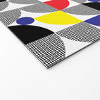 Textured Mid-century Circles 5 - Red, Blue, Yellow On White Welcome Mat Gallery Image 2