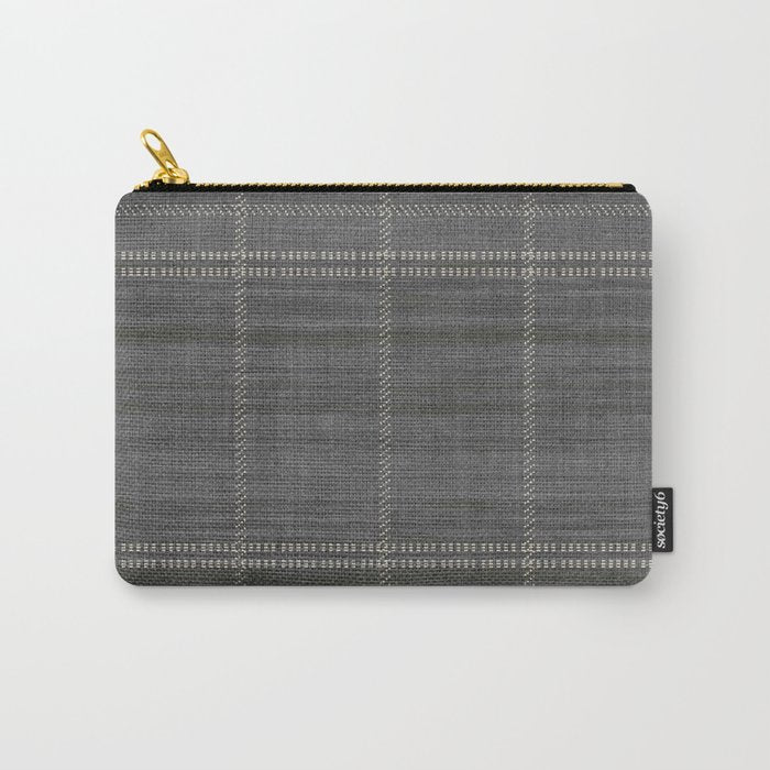 Woven Stripe in Charcoal Carry All Pouch Gallery Image 1