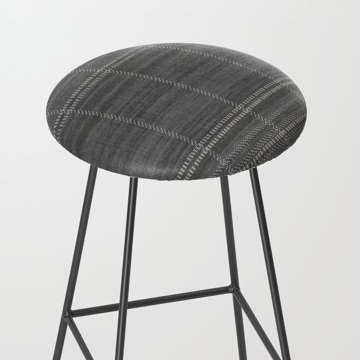 Woven Stripe in Charcoal Stool Gallery Image 2