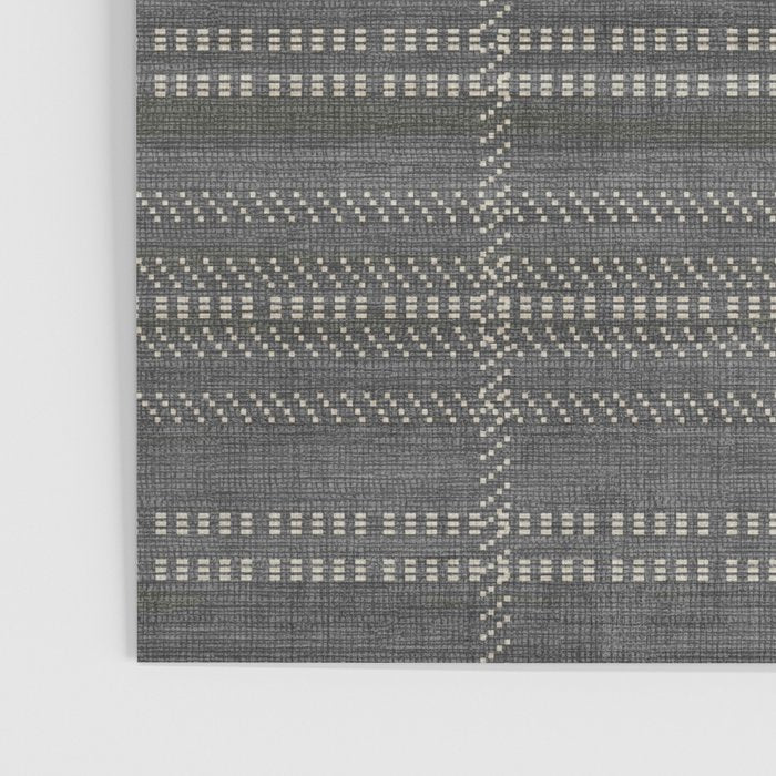 Woven Stripe in Charcoal Poster Gallery Image 3