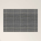Woven Stripe in Charcoal Welcome Mat Gallery Image 1