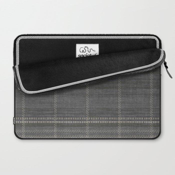 Woven Stripe in Charcoal Laptop Sleeve Gallery Image 2