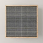 Woven Stripe in Charcoal Mini Art Print Gallery Image 1