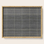 Woven Stripe in Charcoal Serving Tray Gallery Image 1