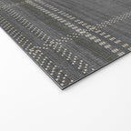 Woven Stripe in Charcoal Welcome Mat Gallery Image 2