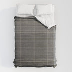 Woven Stripe in Charcoal Duvet Cover Gallery Image 6