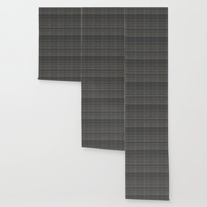Woven Stripe in Charcoal Wallpaper Gallery Image 3