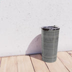Woven Stripe in Charcoal Travel Mug Gallery Image 4