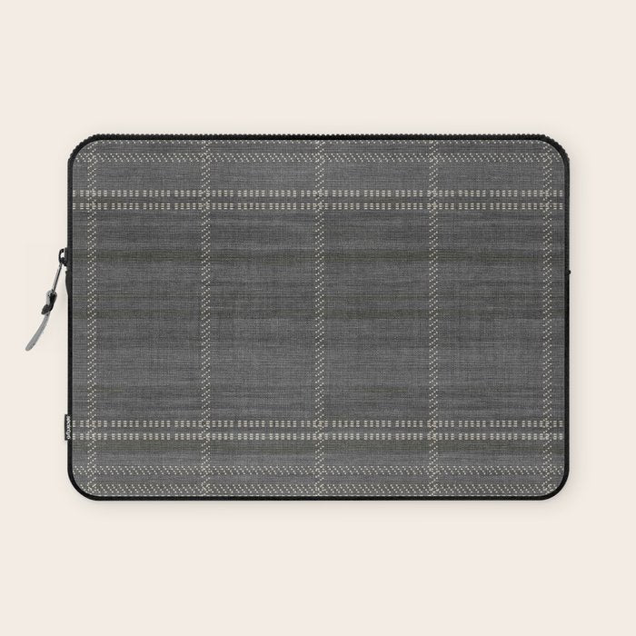 Woven Stripe in Charcoal Laptop Sleeve Gallery Image 1