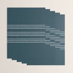 Dark Teal Ethnic Spotted Striped Wrapping Paper Gallery Image 3
