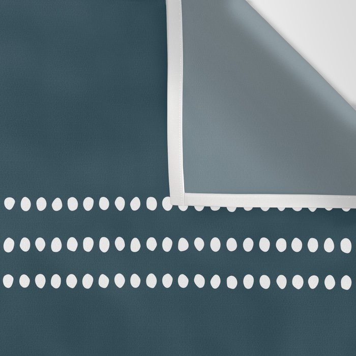 Dark Teal Ethnic Spotted Striped Wall Tapestry Gallery Image 3