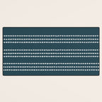 Dark Teal Ethnic Spotted Striped Desk Mat Gallery Image 3