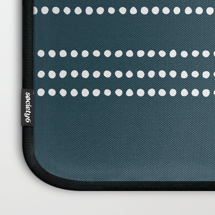 Dark Teal Ethnic Spotted Striped Laptop Sleeve Gallery Image 3