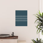 Dark Teal Ethnic Spotted Striped Poster Gallery Image 2