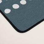 Dark Teal Ethnic Spotted Striped Desk Mat Gallery Image 4