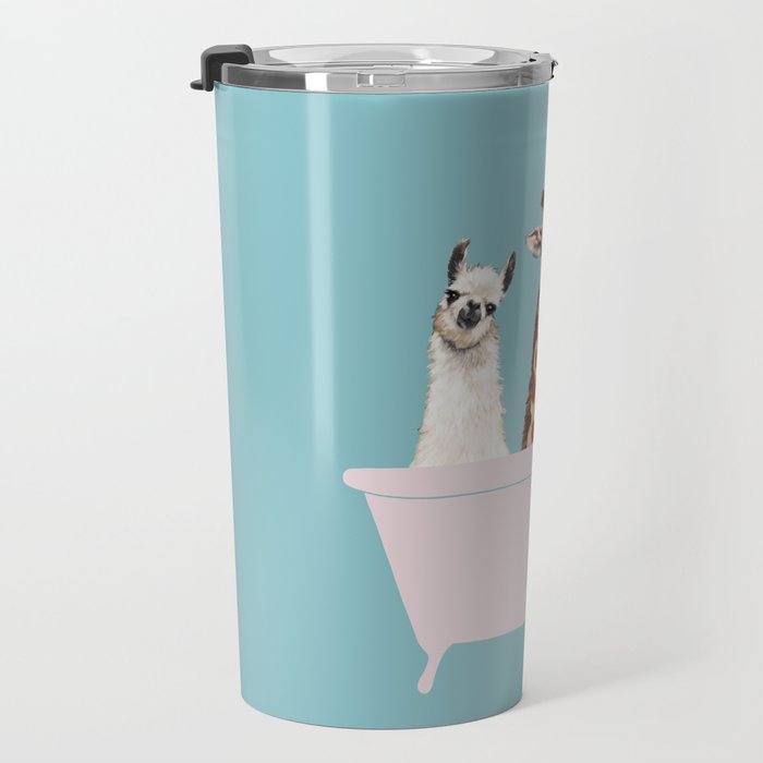 Playful Gangs in Bathtub Blue Travel Mug Gallery Image 3