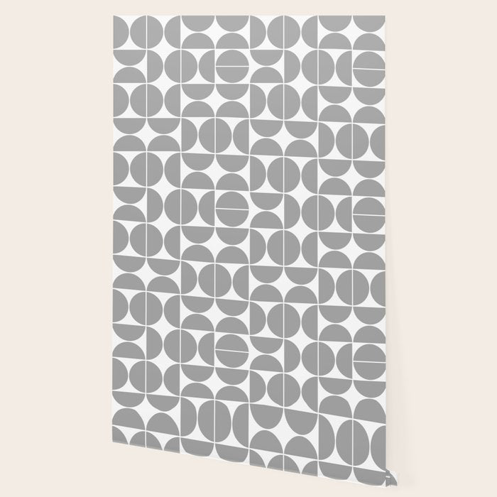 Mid Century Modern Geometric 04 Grey Wallpaper Gallery Image 2