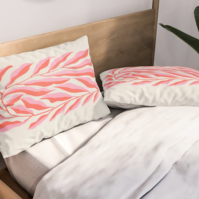 Ferns: Peach Matisse Edition Pillow Sham Gallery Image 2