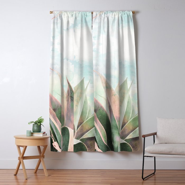 Landscape plant paint Window Curtain Gallery Image 5