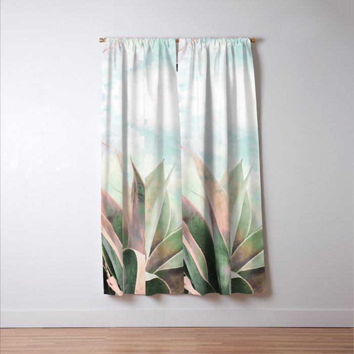 Landscape plant paint Window Curtain Gallery Image 3
