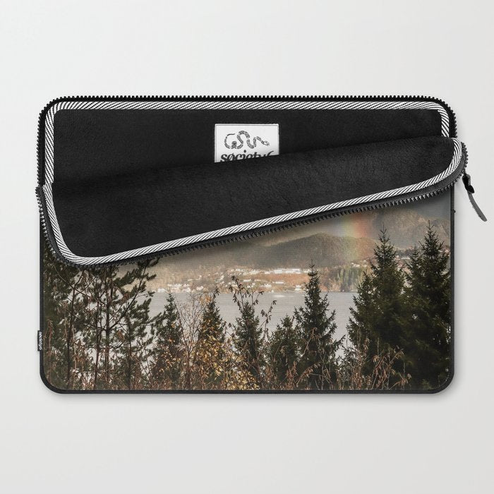 Rainbow In The Mountains | Lake In Norway Photo Art Print  | Nature Landscape Travel Photography Laptop Sleeve Gallery Image 2