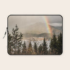 Rainbow In The Mountains | Lake In Norway Photo Art Print  | Nature Landscape Travel Photography Laptop Sleeve Gallery Image 1