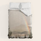 Rainbow In The Mountains | Lake In Norway Photo Art Print  | Nature Landscape Travel Photography Comforter Gallery Image 6