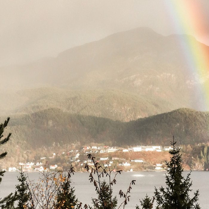 Rainbow In The Mountains | Lake In Norway Photo Art Print  | Nature Landscape Travel Photography Coffee Mug Gallery Image 2