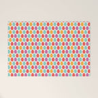 Modern colorful artistic teal pink orange easter eggs pattern Welcome Mat Gallery Image 1