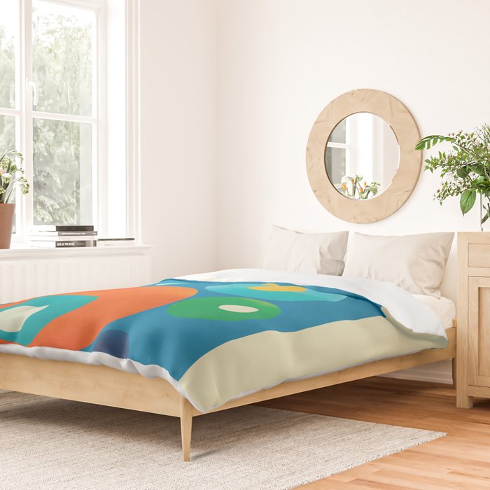 Mid-Century Abstract Balance 14 Duvet Cover Gallery Image 2