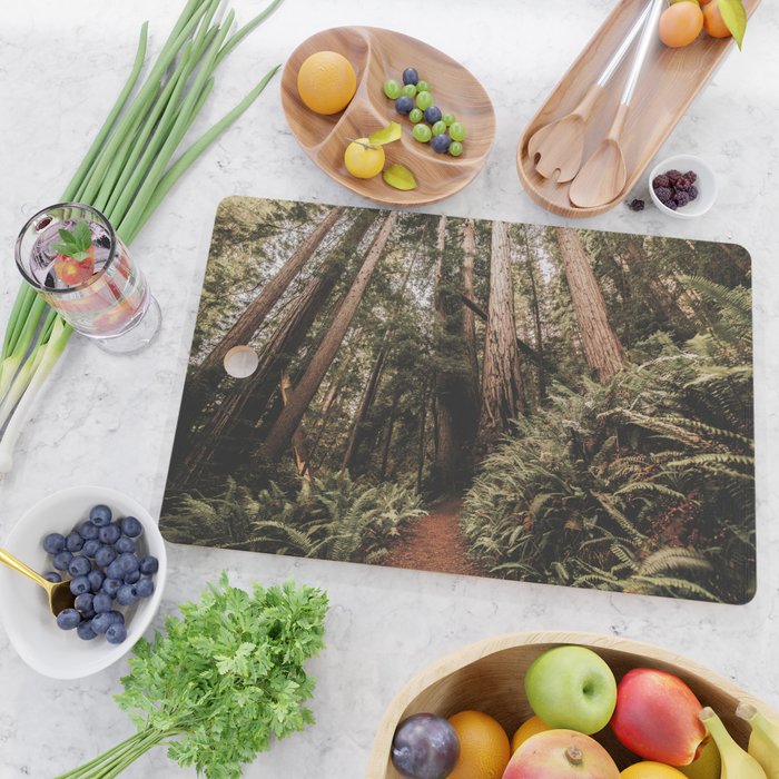 Forest Adventure - Redwood National Park Hiking Cutting Board Gallery Image 2