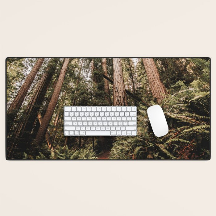 Forest Adventure - Redwood National Park Hiking Desk Mat Gallery Image 1