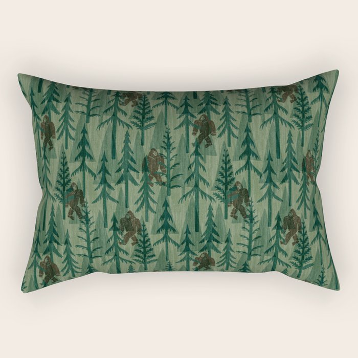 Subtle Sasquatch - Forest  Rectangular Pillow Gallery Image 2