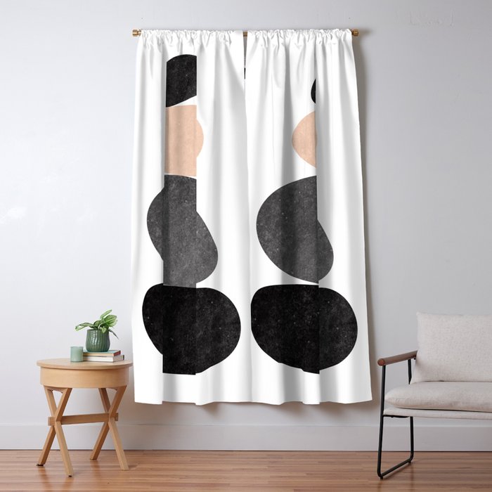 Peaceful, Zen, Balance, Geometric Art Window Curtain Gallery Image 1