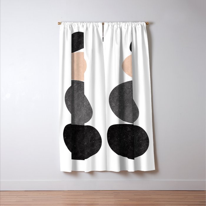Peaceful, Zen, Balance, Geometric Art Window Curtain Gallery Image 3