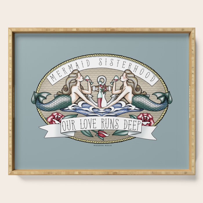 Tipsy Mermaids - Our Love Runs Deep Serving Tray Gallery Image 1