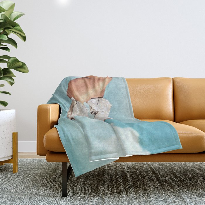 These Boots - Glitter Blue Sky Landscape Throw Blanket Gallery Image 1