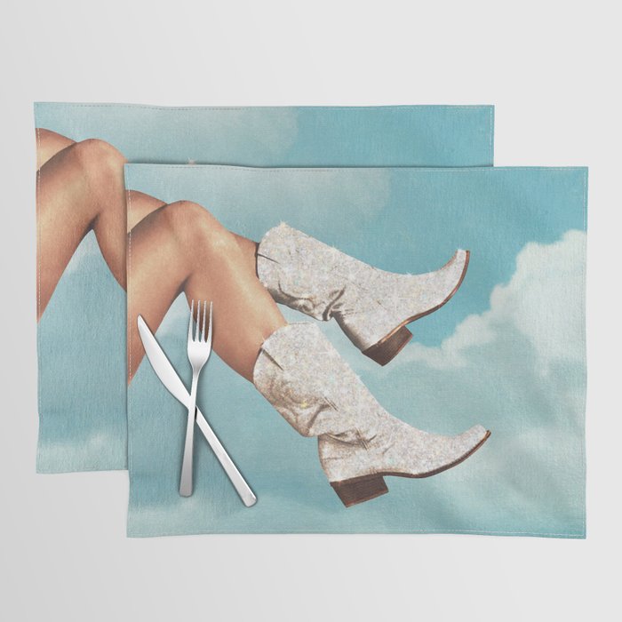 These Boots - Glitter Blue Sky Landscape Placemat Gallery Image 1