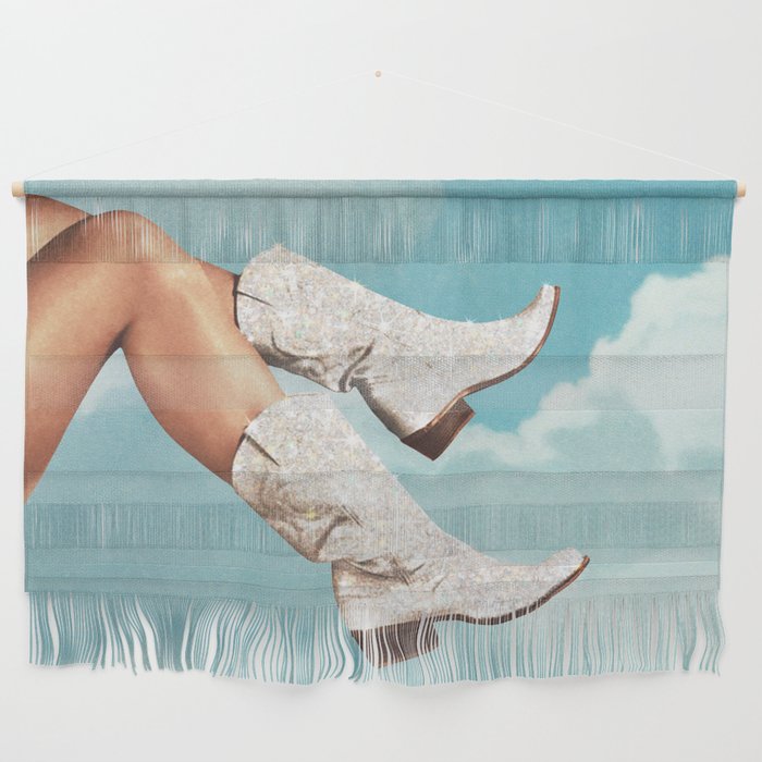 These Boots - Glitter Blue Sky Landscape Wall Hanging Gallery Image 1