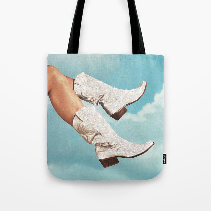These Boots - Glitter Blue Sky Landscape Tote Bag Gallery Image 1