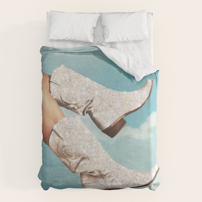 These Boots - Glitter Blue Sky Landscape Duvet Cover Gallery Image 6