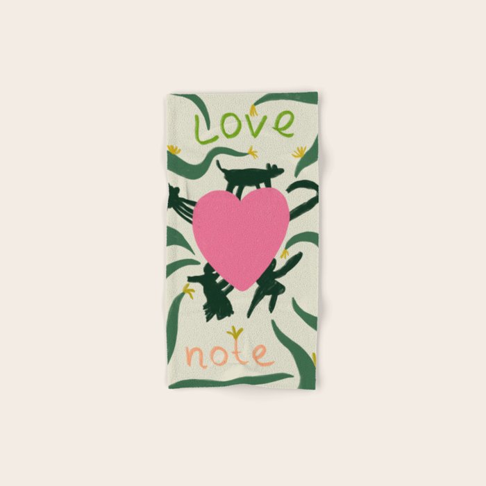LOVE NOTE Bath Towel Gallery Image 1