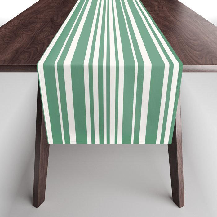 Classic Stripes XXXIX - Kelly Green Table Runner Gallery Image 1