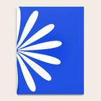 Big Daisy Retro Minimalism in Royal Blue and White Notebook Gallery Image 4