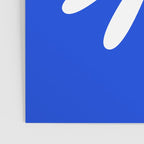 Big Daisy Retro Minimalism in Royal Blue and White Poster Gallery Image 3