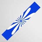 Big Daisy Retro Minimalism in Royal Blue and White Table Runner Gallery Image 3