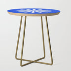 Big Daisy Retro Minimalism in Royal Blue and White Side Table Gallery Image 1
