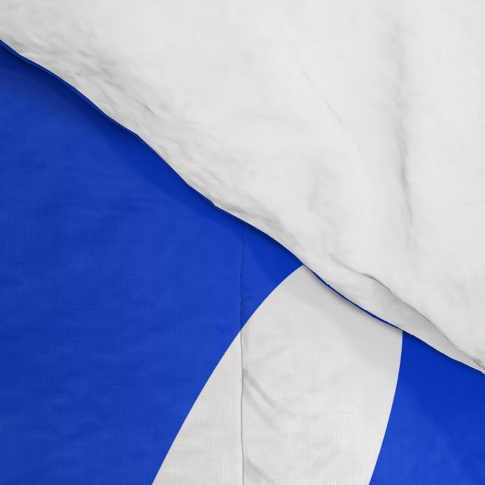 Big Daisy Retro Minimalism in Royal Blue and White Comforter Gallery Image 4