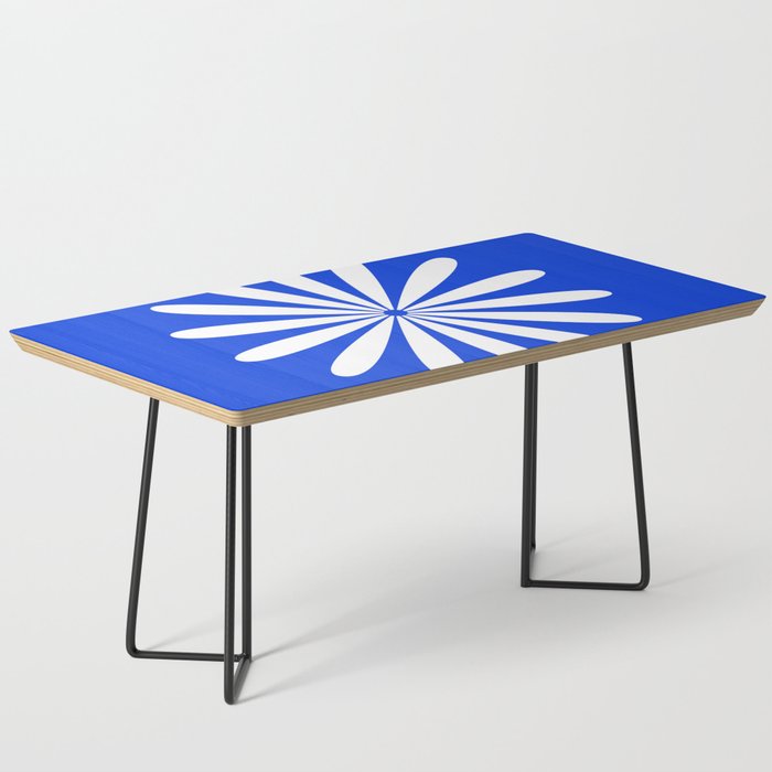 Big Daisy Retro Minimalism in Royal Blue and White Coffee Table Gallery Image 1